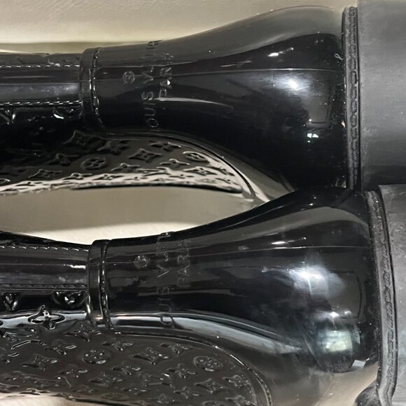 Louis Vuitton Black Monogram Rain Boots, Size EU 38 - Picture 7 of 9
